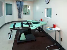 The lethal injection room at California's San Quentin State Prison.